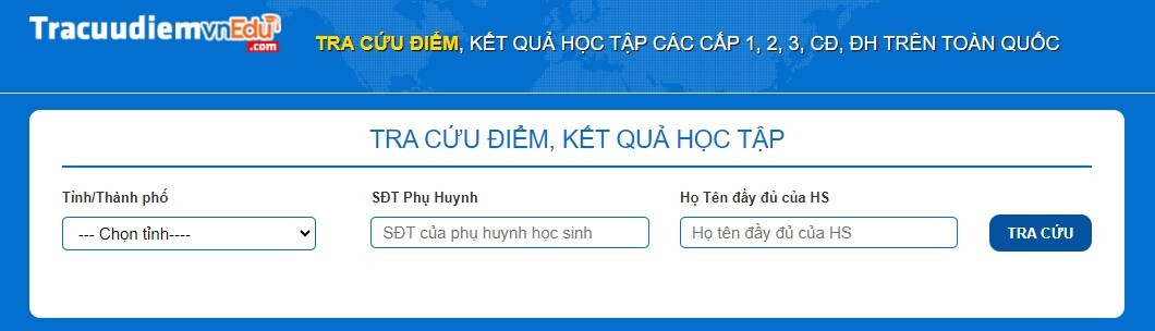 Vnedu Tra Cứu Điểm nhanh và chính xác nhất hiện nay