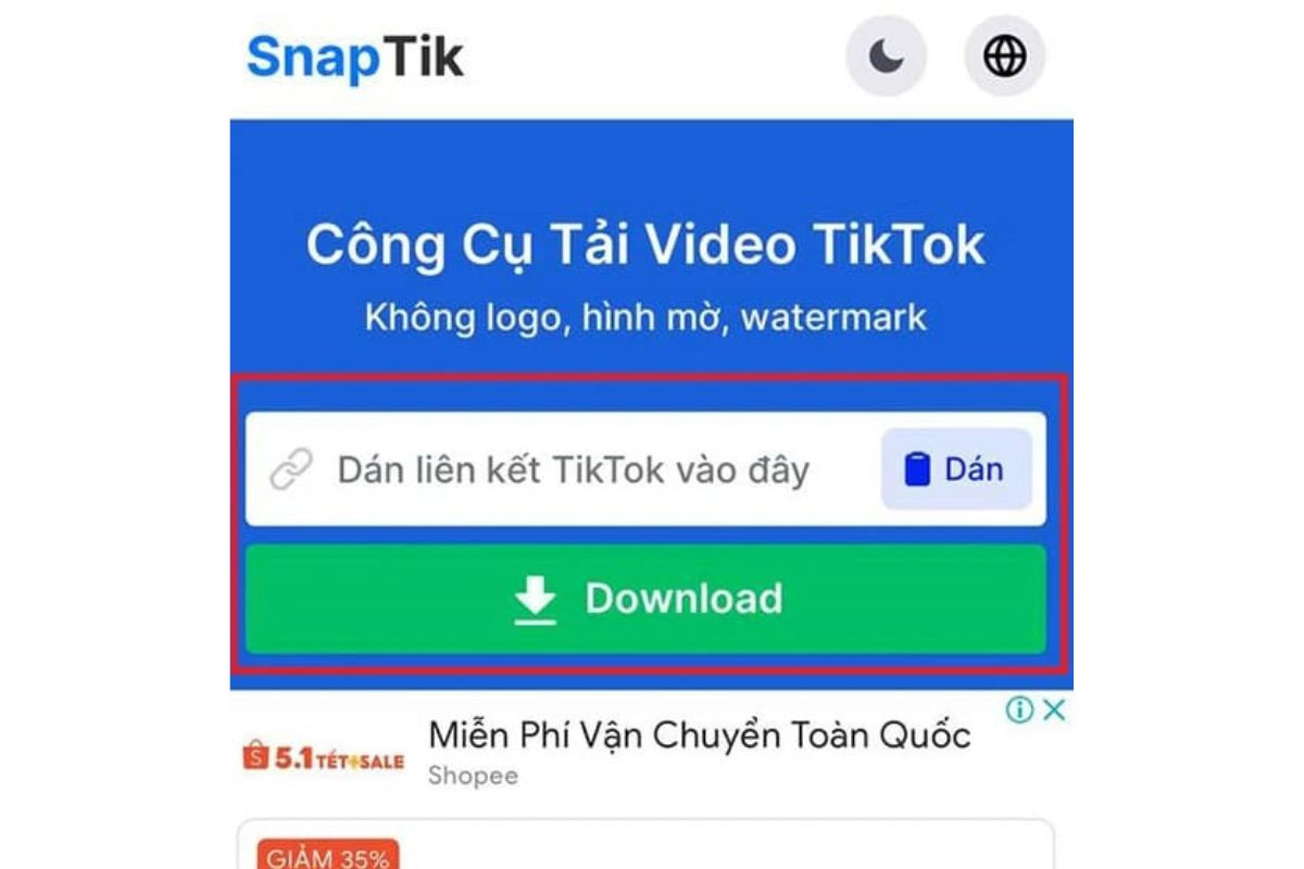 Xuất hiện nhiều quảng cáo khi sử dụng SnapTik để tải video TikTok về thiết bị