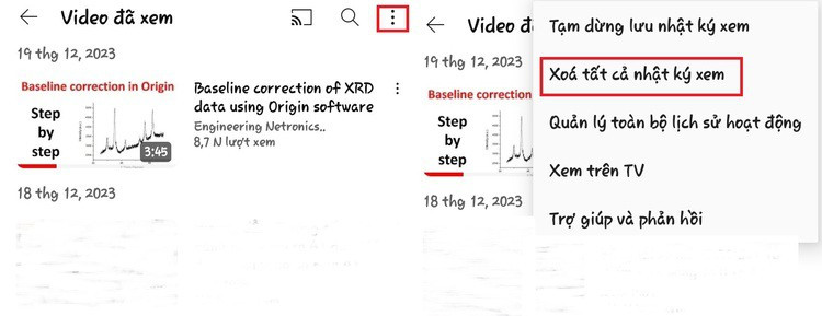 Xóa hết tất cả phim đã xem trên Youtube (9)