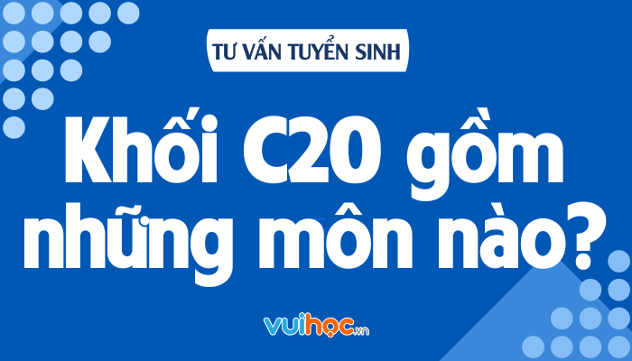 Khối c20 gồm những môn nào? làm nghề gì? học trường nào tốt