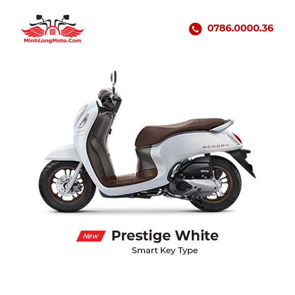 Honda Scoopy 2024 Trắng nhám mâm nâu