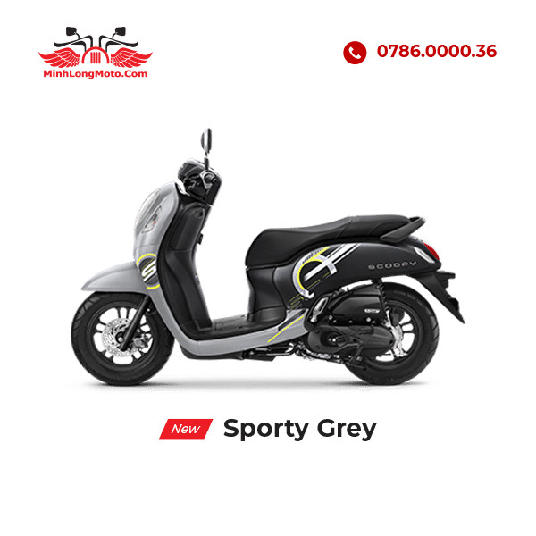 Honda Scoopy 2024 Xám đen mâm đen