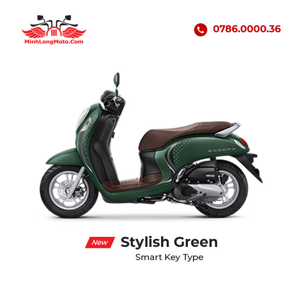 Honda Scoopy 2024 Xanh nhám mâm bạc