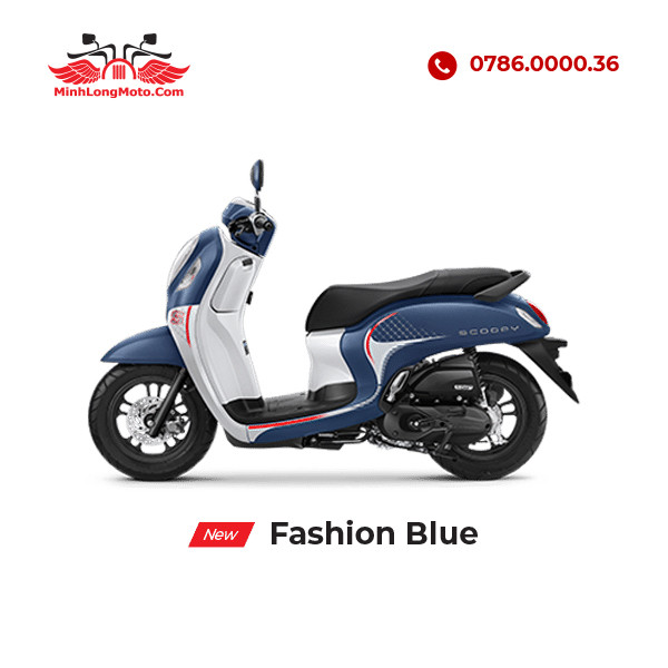 Honda Scoopy 2024 Xanh trắng mâm đen