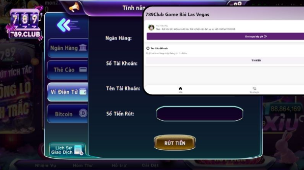 Hướng dẫn tân binh cách rút tiền 789CLUB siêu tốc an toàn